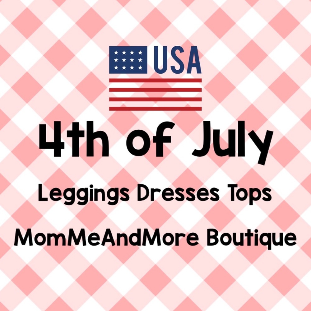 NEW 4th of July Patriotic Leggings Dresses Tops, Women and Girls Mom & Girls